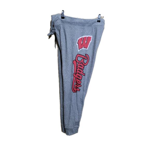 Wisconsin Badgers Fleece Pants Pullover Adult Medium 34 X 28 Gray - Picture 9 of 9